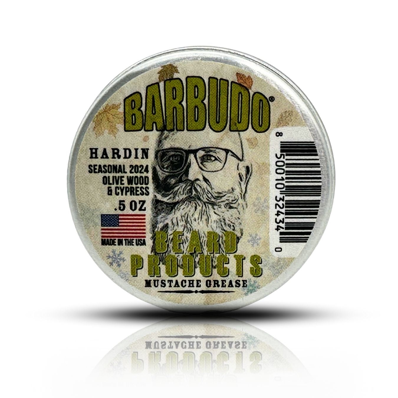 Hardin Mustache Wax - Olivewood, Cypress