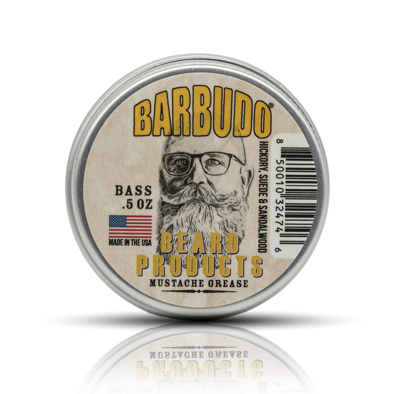 Bass Mustache Wax - Hickory, Suede, Sandalwood